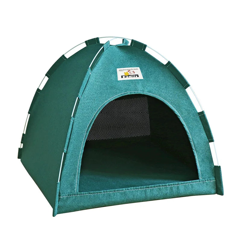 Foldable Cat House Tent with Soft Bed