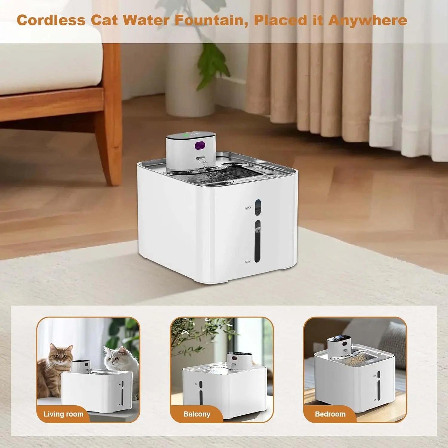 4.2L Stainless Steel Cat Water Fountain
