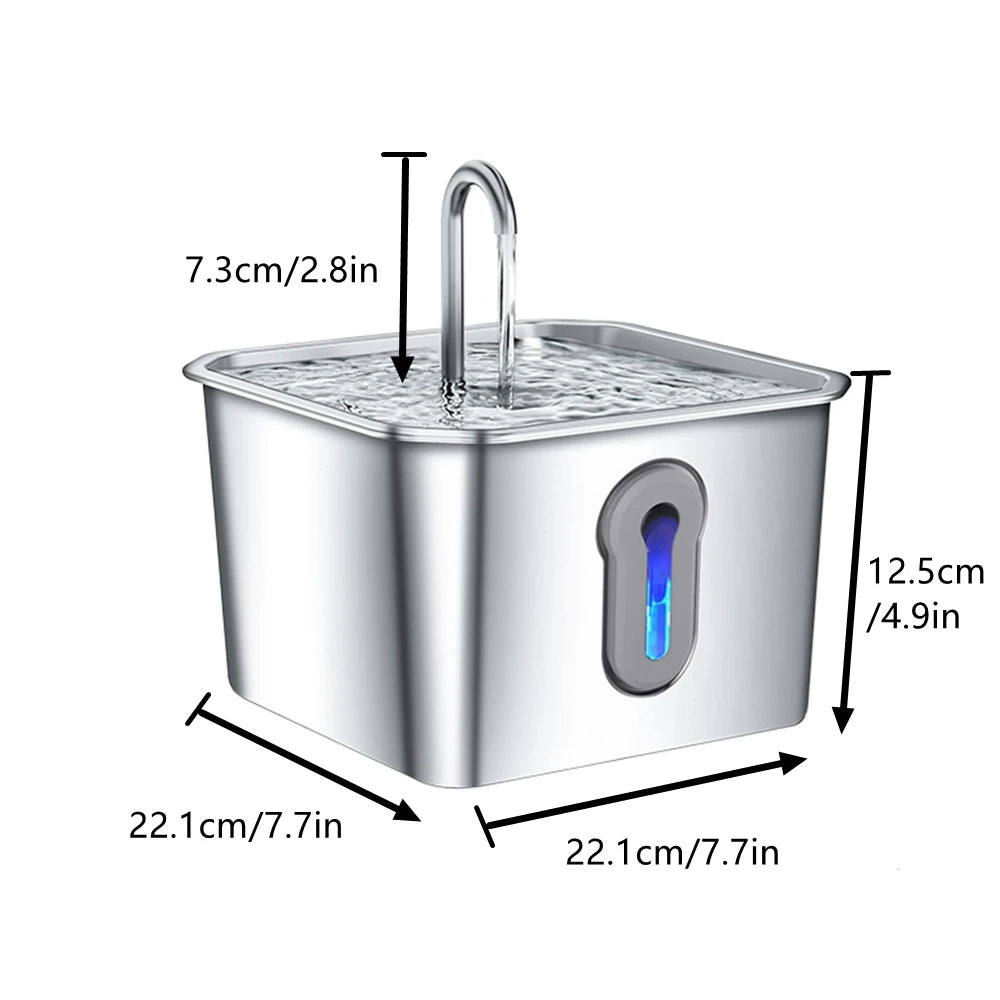 4L Smart Stainless Steel Cat Water Fountain