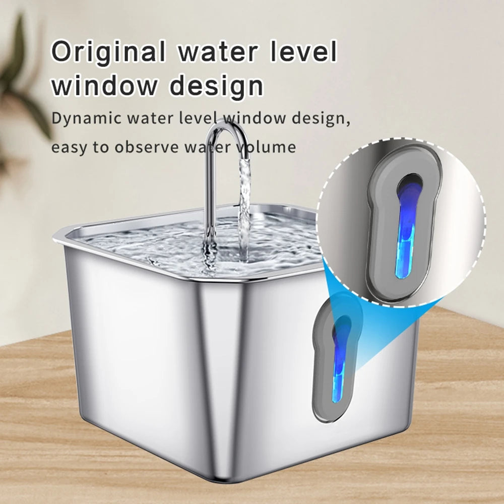 4L Smart Stainless Steel Cat Water Fountain