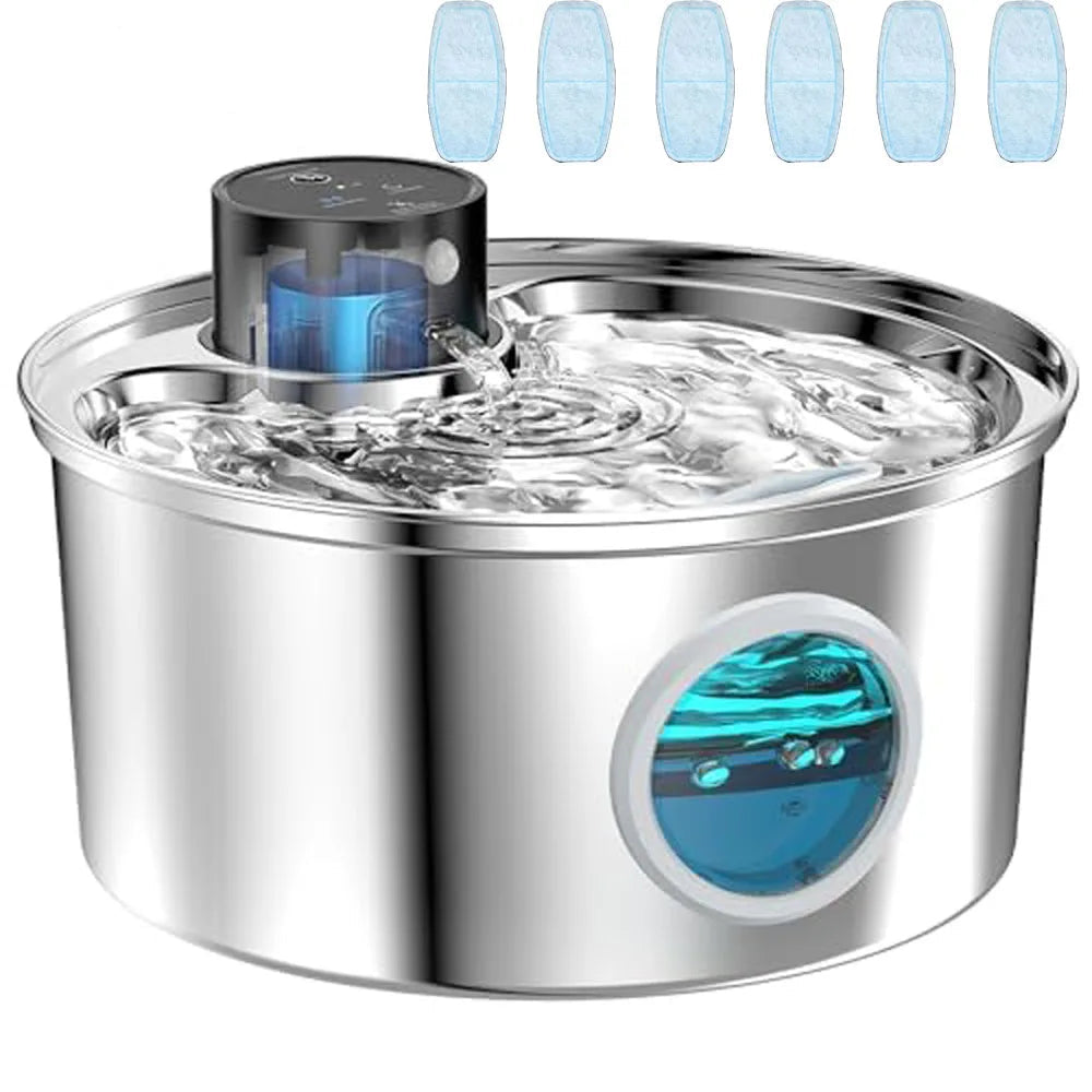 Wireless Stainless Steel Cat Water Fountain