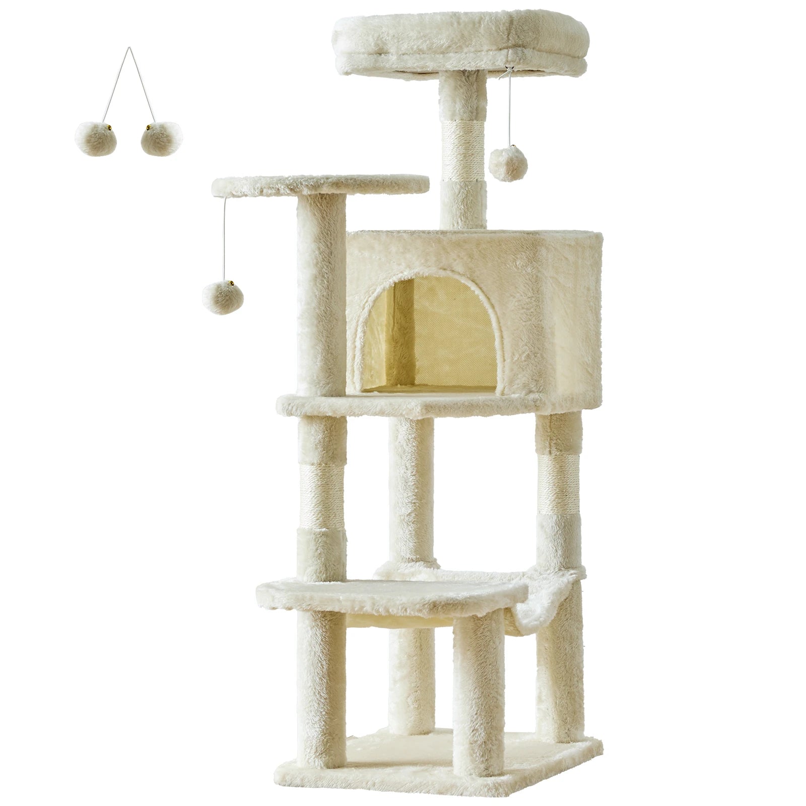44" Cat Tower with Scratching Posts