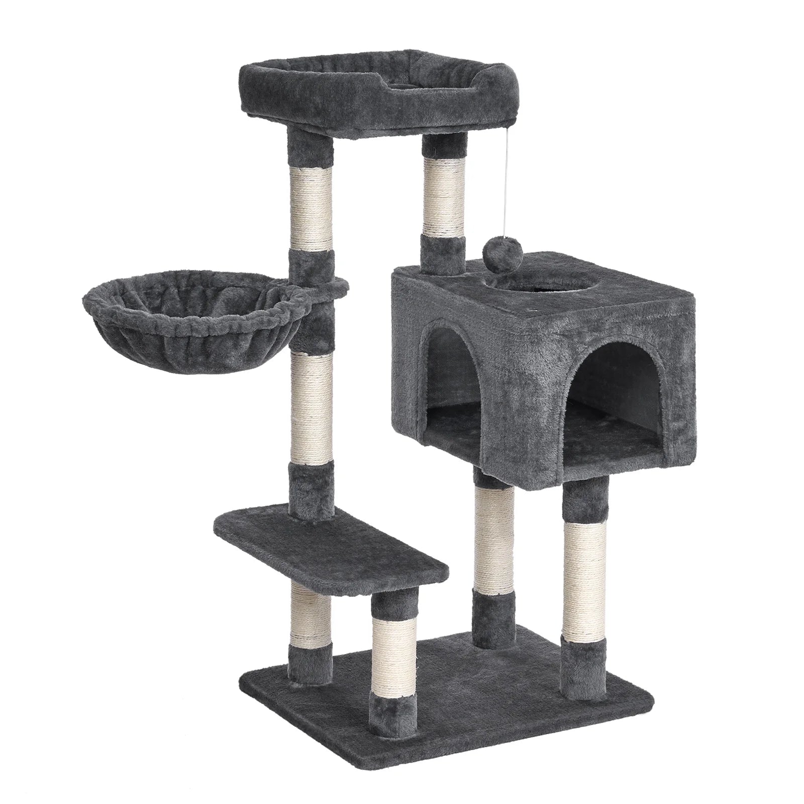 96cm Cat Tower with Scratching Posts & Condo