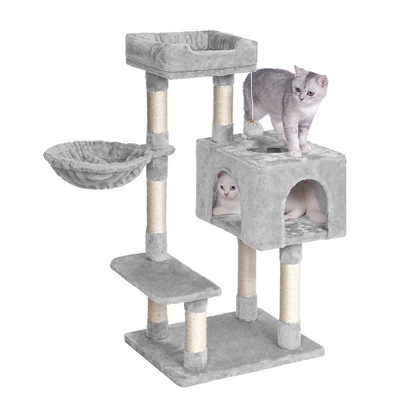 96cm Cat Tower with Scratching Posts & Condo