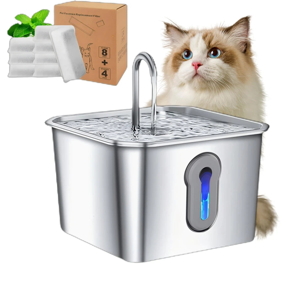 4L Smart Stainless Steel Cat Water Fountain