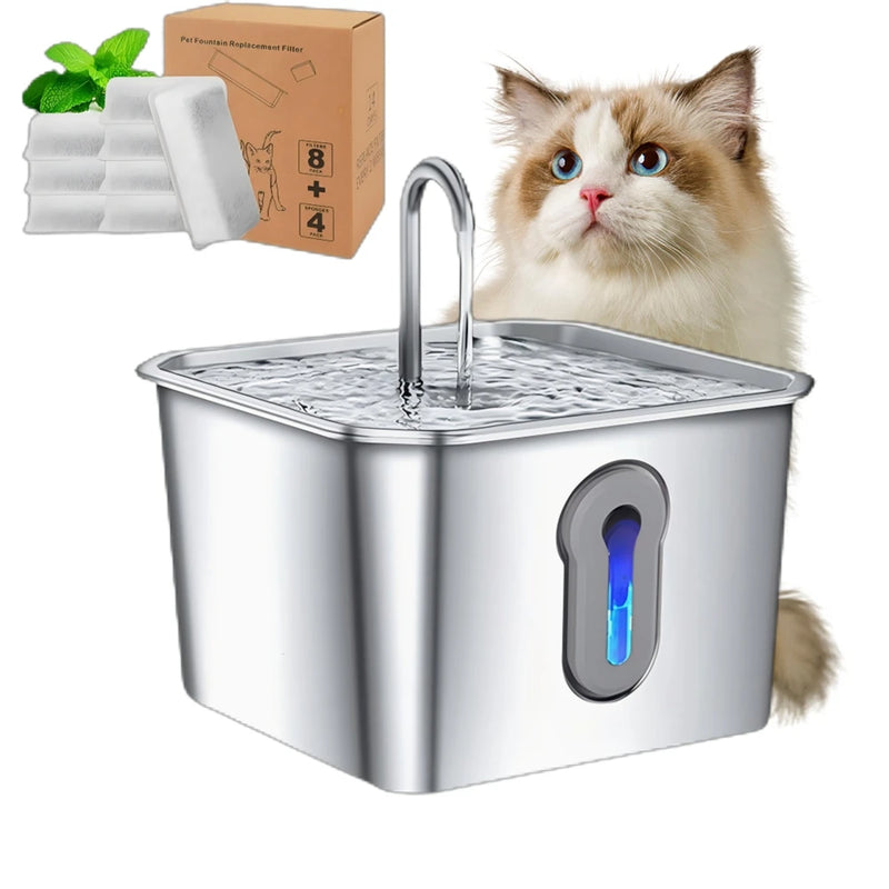 4L Smart Stainless Steel Cat Water Fountain