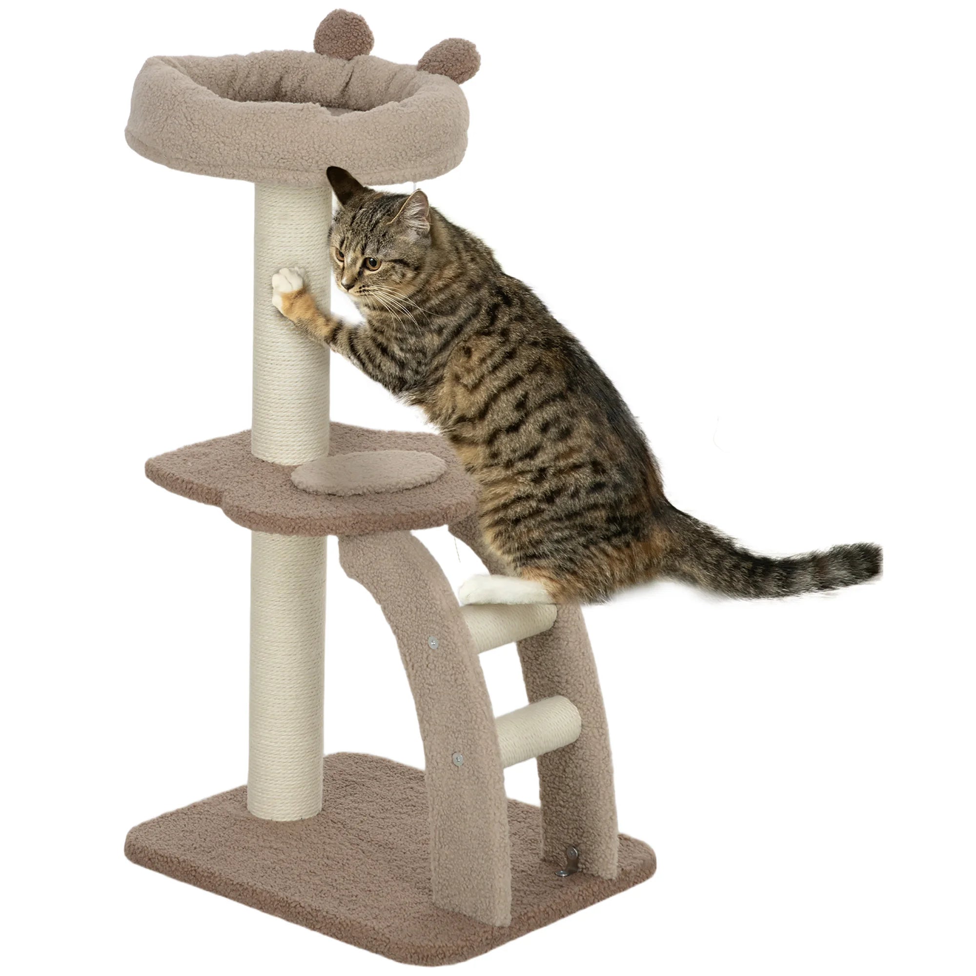 88cm Cat Tower with Scratching Post & Perch